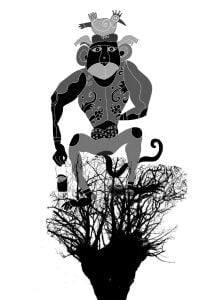 Ay Işığında Ceviz Yiyen Ayı