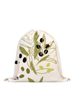 Nesin İp Büzgülü Gabardin Sırt Çantası - Zeytin