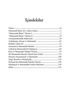 Matematik Belası Üzerine