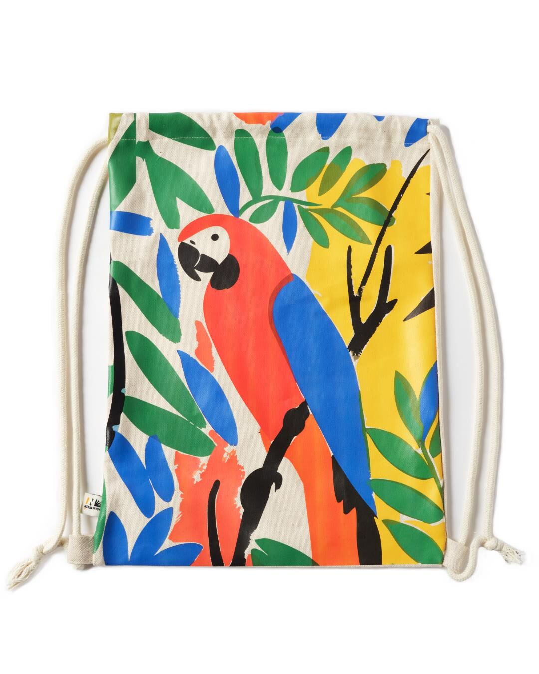Nesin İp Büzgülü Gabardin Sırt Çantası - Papağan