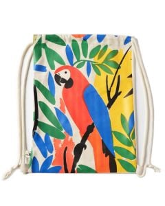 Nesin İp Büzgülü Gabardin Sırt Çantası - Papağan